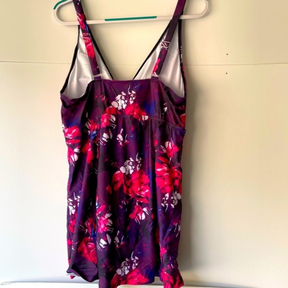 Women's Plus Size One Piece Swimsuit Tankini Swimwear Swim Dress, Sz 18-20 - Picture 8 of 8